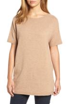 Women's Eileen Fisher Cashmere Tunic Sweater, Size - Brown