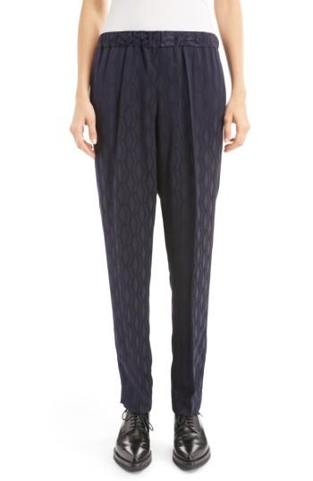 Women's Dries Van Noten Graphic Jacquard Pants Us / 34 Fr - Blue
