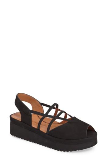 Women's L'amour Des Pieds Adelais Platform Wedge Sandal M - Black