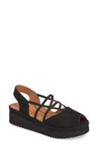 Women's L'amour Des Pieds Adelais Platform Wedge Sandal M - Black