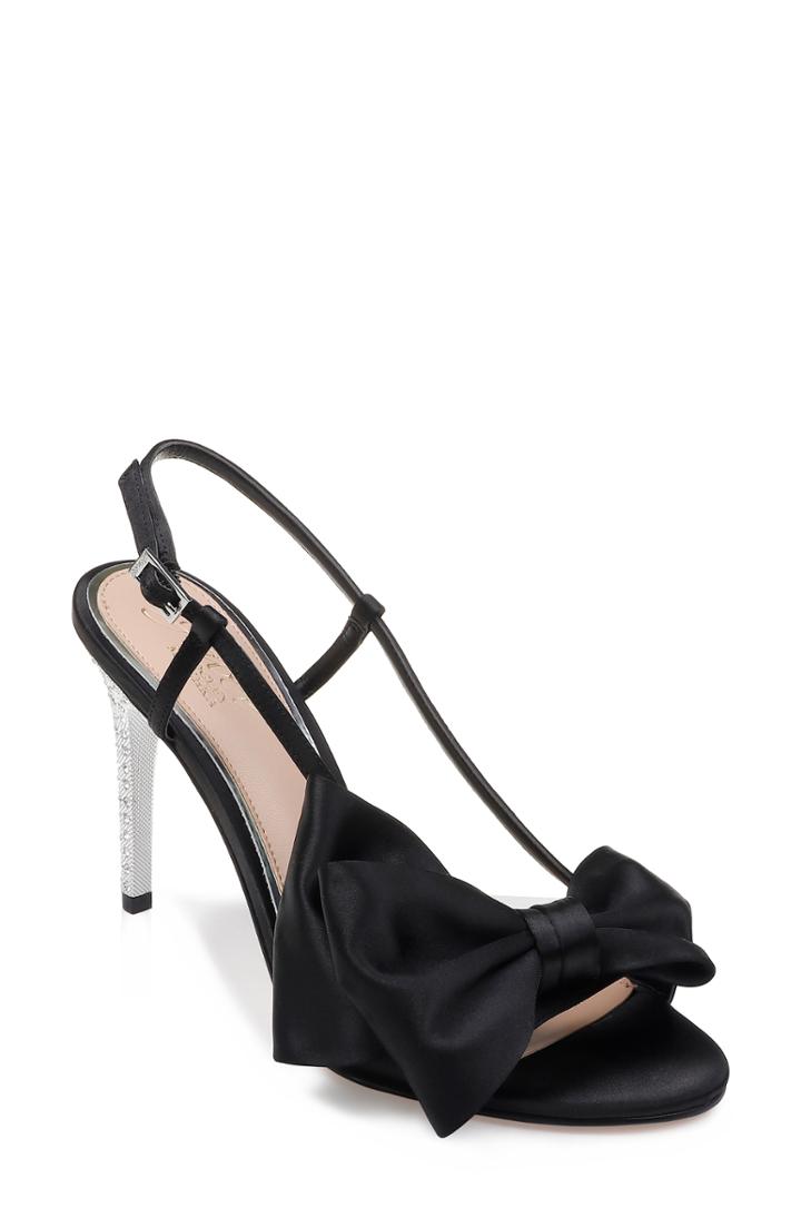 Women's Jewel Badgley Mischka Johanna Slingback Sandal .5 M - Black