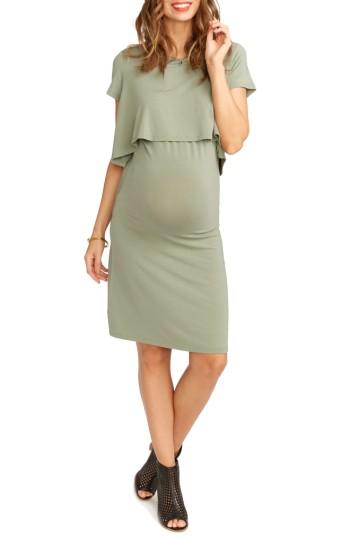 Women's Rosie Pope Anita Popover Maternity Dress - Green