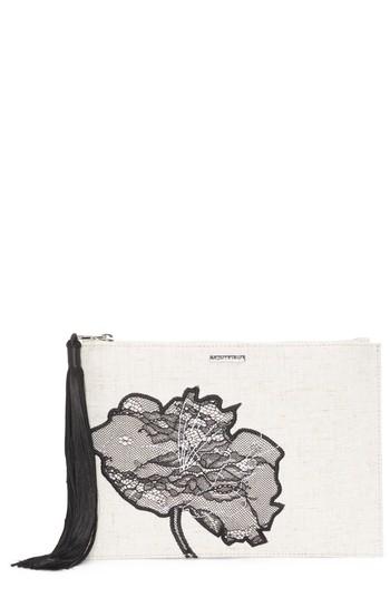 Louise Et Cie Joni Woven Zip Pouch - Ivory