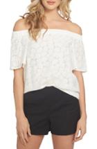 Women's 1.state Flounce Off The Shoulder Blouse, Size - White