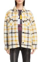 Women's Isabel Marant Etoile Gast Check Wool Blend Jacket Us / 36 Fr - Beige