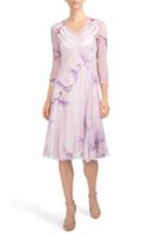 Women's Komarov Chiffon & Charmeuse Dress - Purple