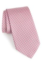 Men's Salvatore Ferragamo Ettore Print Silk Tie, Size - Pink