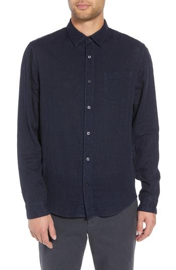 Men's Vince Classic Fit Double Knit Sport Shirt - Blue