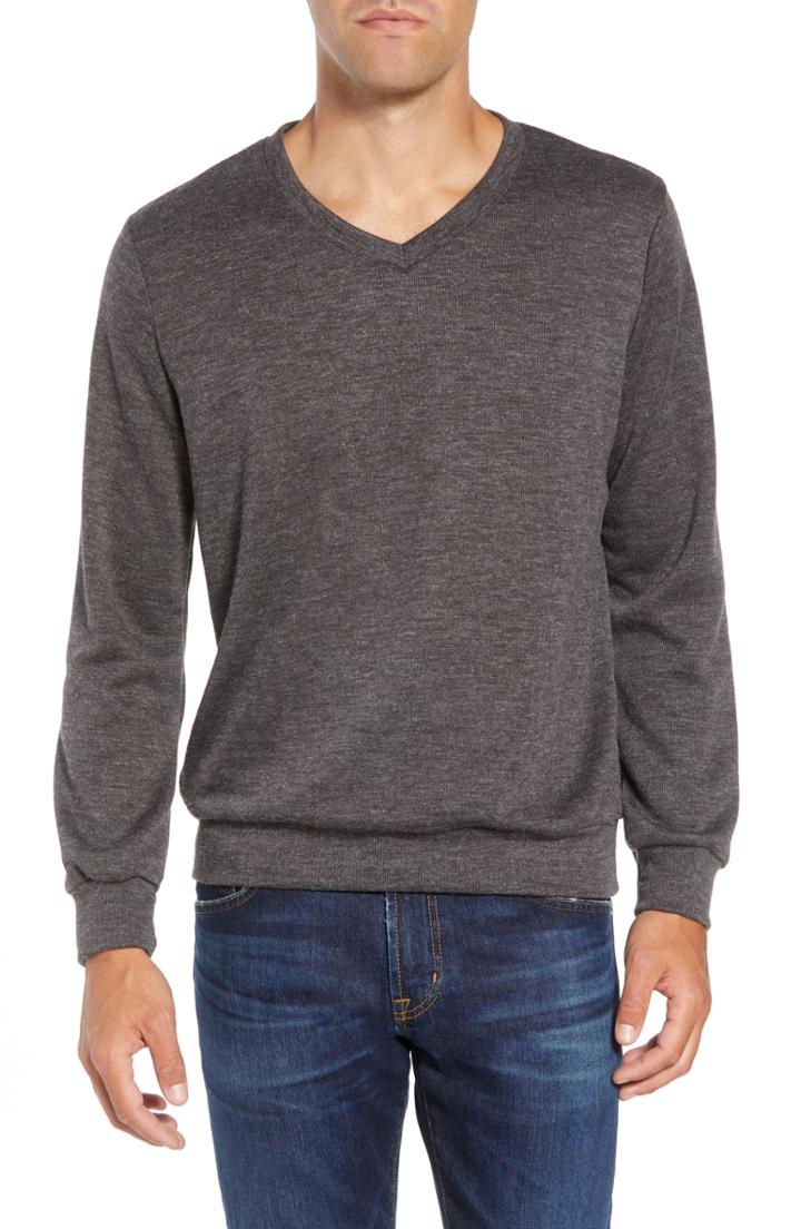 Men's Mizzen+main Prospect V-neck Performance Sweater - Grey