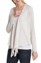 Women's Eileen Fisher Angle Front Silk Blend Cardigan - Grey