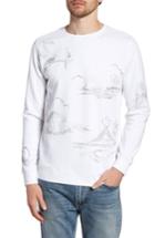 Men's Bonobos Slim Fit Chain Stitch Crewneck Sweatshirt - White