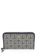 Women's Tory Burch Parker Geo-t Zip Faux Leather Card Case -