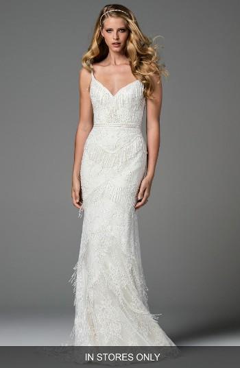 Women's Watters Ferrera Embellished Trumpet Skirt