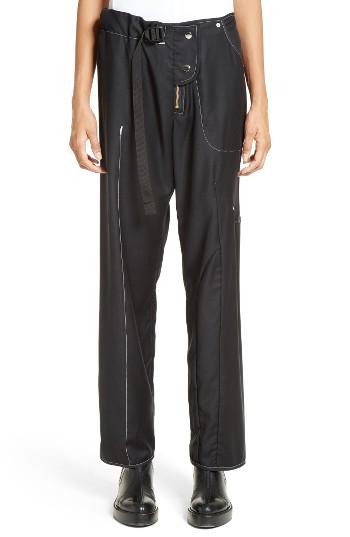 Women's Vejas Asymmetrical Wool Gabardine Trousers