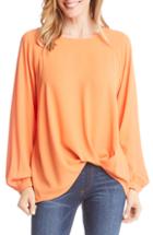 Women's Karen Kane Twist Hem Blouse - Orange