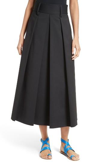 Women's Tibi Agathe High Waist Pleated Midi Skirt