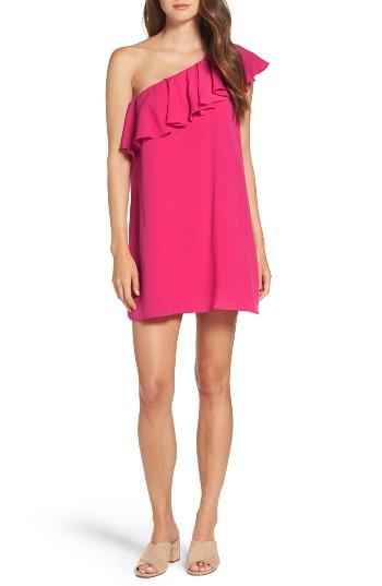 Women's French Connection Polly Plays One-shoulder Dress - Pink
