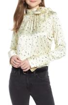 Women's Something Navy Easy Tie Neck Top, Size - Yellow