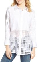 Women's Habitual Nora Mesh Inset Blouse - White