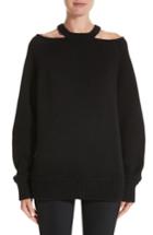 Women's Jason Wu Cutout Collar Wool Blend Sweater - Black