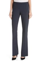 Petite Women's Boss Tulea Side Zip Tropical Stretch Wool Trousers P - Blue