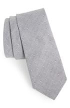Men's 1901 Lantana Dot Cotton Skinny Tie, Size - Black