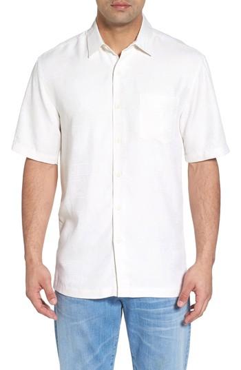 Men's Kahala Sea Shells Classic Fit Sport Shirt - White