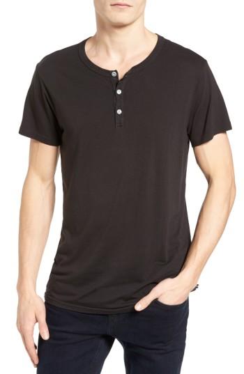 Men's Sol Angeles Essential Henley, Size - Black