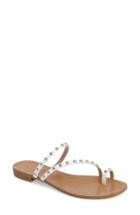 Women's Pelle Moda Bohem 2 Studded Sandal M - White