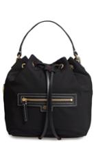 Frances Valentine Medium Ann Nylon Bucket Bag - Black