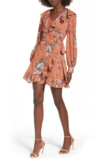 Women's Leith Capey Wrap Dress - Coral