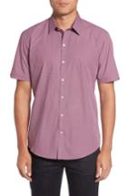Men's Zachary Prell Riddle Slim Fit Print Sport Shirt - Burgundy
