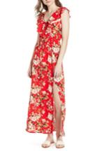 Women's Soprano Ruffle Maxi Dress - Red