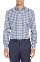 Men's Ledbury Hilbank Trim Fit Check Dress Shirt - Blue