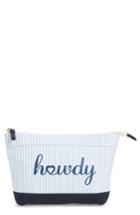 Draper James Howdy Canvas Clutch - Blue