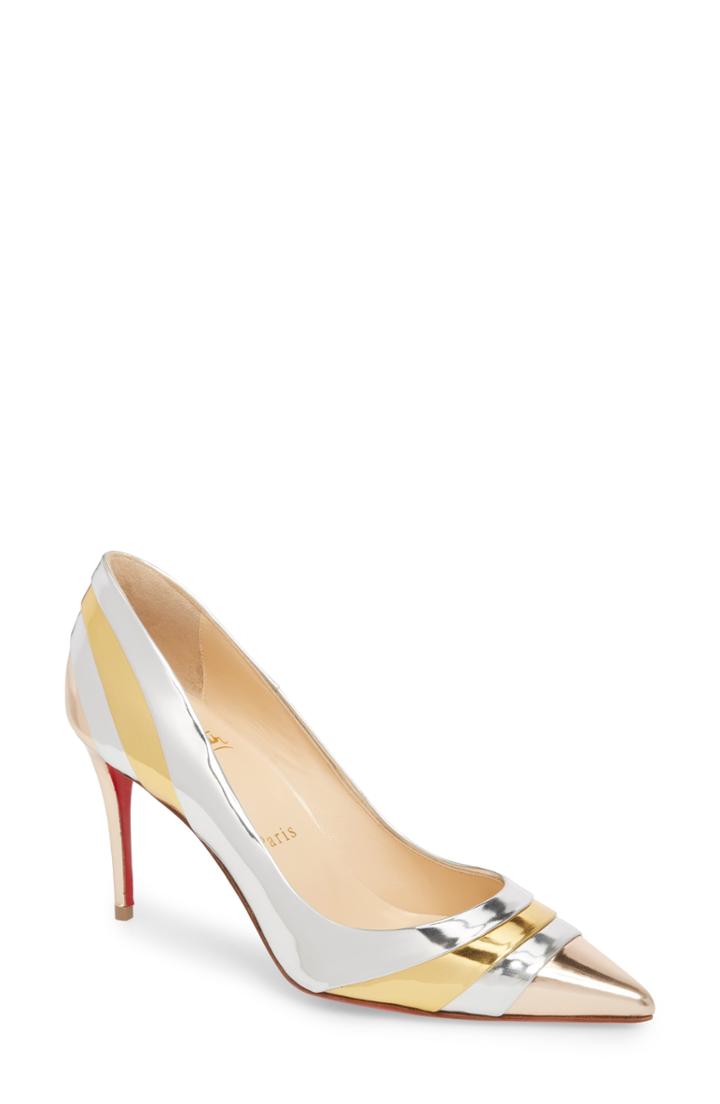 Women's Christian Louboutin Eklectica Mirror Pointy Toe Pump