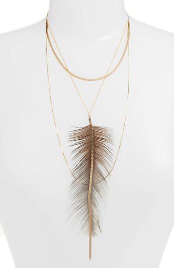 Women's Serefina Rhea Feather Statement Necklace