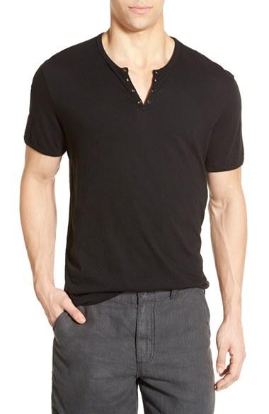 Men's John Varvatos Star Usa Eyelet Neck Henley