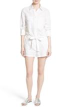 Women's Robert Rodriguez Cotton & Linen Romper - White
