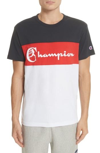 Men's Todd Snyder + Champion Logo T-shirt - Blue