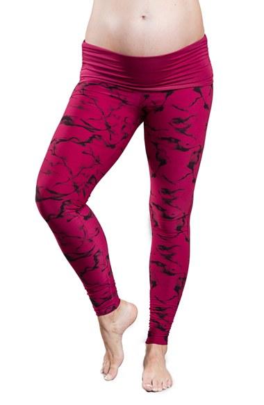 Women's Cozy Orange 'sequoia' Maternity Leggings - Purple