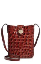Brahmin Marley Croc Embossed Leather Crossbody Bag - Brown
