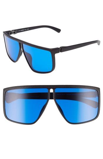 Men's Mykita Tequila 67mm Sunglasses - Pitch Black/ Navy Shield
