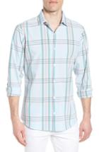 Men's Mizzen+main Lynn Slim Fit Plaid Performance Sport Shirt - Blue