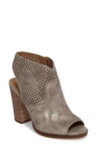 Women's Lucky Brand Lizara Perforated Block Heel Sandal M - Beige