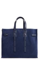 Orciani Petra Suede & Leather Tote - Blue