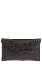 Danielle Nicole Hutton Embossed Faux Leather Clutch - Black