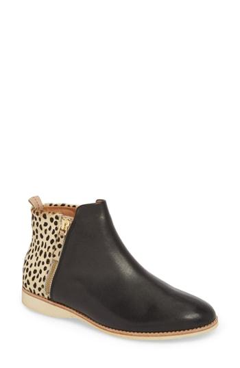 Women's Rollie Double Zip Genuine Calf Hair Bootie Us / 36eu - Black