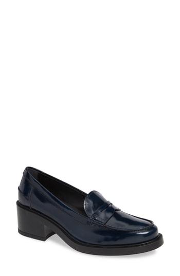 Women's Tod's Block Heel Loafer Us / 35eu - Blue