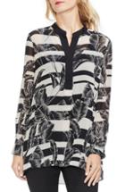 Women's Vince Camuto Tropical Shadow Print Shirt - Black
